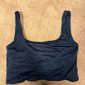 Black Cropped Tank Top